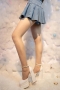 sexy stretch mesh ultra thin shiny rhinestone decor tights_Black_Beige