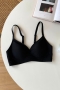 sexy slight stretch removable pad thin seamless bras_Black