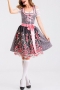 halloween plus-size embroidery apron beer national style costume(no stockings)_Pink
