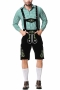 halloween plus size lattice manservant costumes(with hat, no stockings)_Black