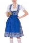 plus size halloween two-piece set maid costumes(with apron, no stockings)_Pink_Red_Blue