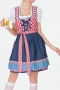 halloween plus size ethnic style maid costumes(with apron, no stockings)_Red