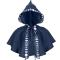 halloween non-stretch gothic printing short hooded cape costume_Black_Rose Red_Green_Dark Blue