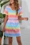 s-5xl casual plus-size slight stretch stripe lae-up loungewear_Gray_Dark Green_Sky Blue