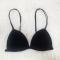 sexy slight stretch traceless thin simple bra_Black