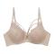 sexy slight stretch lace hollow thin soft steel ring bra_Black_White_Light Purple_Beige