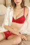 sexy slight stretch lace bra set_Black_Pink_Light Pink_Red