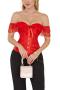 sexy plus-size slight stretch lace corsets_Black_White_Pink_Red