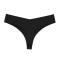 high stretch breathable low waist traceless thong_Black