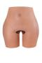 crotchless silicone stretch  traceless buttocks thicken bodyshape(buttocks thick:2cm)_Beige_Khaki _Brown