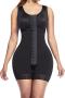 s-6xl plus-size lace trim hollow corset shaping playsuit body shaper_Black