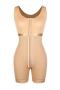 s-6xl plus-size lace trim hollow corset shaping playsuit body shaper_Black_Beige