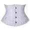 xs-3xl plus-size jacquard with steel bone short corset_Black_White