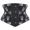halloween skull plus-size bone waist trainer s/l/2xl available for m/xl/3xl_Black_White