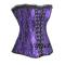 plus-size retro lace with boned eyelet lace-up corset_Black_Red_Green_Purple