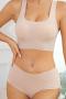 sexy stretch sports traceless ice silk removable pad bra set_Black_Beige