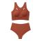 sexy stretch sports traceless ice silk removable pad bra set_Black_Beige_Khaki _Brown