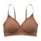 ice silk seamless comfortable breathable upper support with removable pads bra_Black_Pink_Beige_Khaki