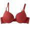 sexy stretch solid color with underwire lower layer thicken padded bras_Black_Rose Red