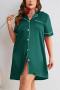 xl-5xl plus size non-stretch satin simple sleepwear_Black_Red_Dark Green