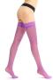 sexy high stretch solid color lace-trim see-through stockings_Purple
