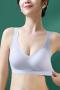 sexy plus size slight stretch solid color traceless soft support padded bras size run small_Black_White_Pink_Light Green_Sky Blue