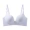 sexy slight stretch simple solid traceless gathered breathable bra size run small_Black_White_Sky Blue