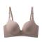sexy slight stretch simple solid traceless gathered breathable bra size run small_Black_White_Sky Blue_Beige_Brown