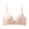 sexy slight stretch simple solid traceless gathered breathable bra size run small_Black_White_Sky Blue_Beige