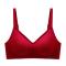 sexy plus size slight stretch traceless gathered breathable thin bra size run small_Black_Dark Gray_Pink_Rose Red