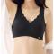 sexy plus size slight stretch simple traceless breathable thin bra size run small_Black