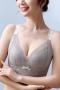 sexy plus size slight stretch stitching lace 4 colors latex padded bras size run small_Black_White_Gray