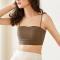 sexy slight stretch solid traceless gathered breathable back-beautiful thin bra size run small_Black_Gray_Red_Green_Beige_Brown