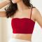 sexy slight stretch solid traceless gathered breathable back-beautiful thin bra size run small_Black_Gray_Red