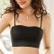 sexy slight stretch solid traceless gathered breathable back-beautiful thin bra size run small_Black