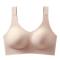 sexy plus size slight stretch gathered breathable traceless lifting thin bra size run small_Black_Dark Gray_Pink_Red_Light Green_Beige