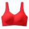 sexy plus size slight stretch gathered breathable traceless lifting thin bra size run small_Black_Dark Gray_Pink_Red