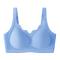 sexy plus size slight stretch solid color gathered traceless lifting thin bra size run small_Black_White_Gray_Pink_Red_Sky Blue