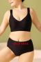 sexy plus size slight stretch 3 colors solid color traceless padded bras_Black
