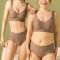 sexy plus size slight stretch 3 colors solid color traceless padded bras_Black_Beige_Brown