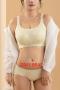 sexy plus size stretch solid color breathable traceless padded bras_Black_White_Red_Light Green