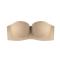 sexy plus size slight stretch anti-slip solid gathered traceless large cup bra_Black_Beige_Khaki