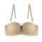 sexy plus size slight stretch underwire gathered traceless large cup bra_Black_Beige_Khaki 
