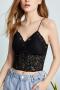 sexy slight stretch lace thin bra_Black