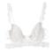 sexy plus size slight stretch lace underwire without padded thin bra_Black_White