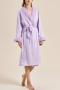 non-stretch satin 5 colors removable feather with belt nightgown size run small_Gray_Pink_Rose Red_Light Purple