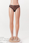 6 pcs sexy slight stretch mesh heart bow hollow panties(size run small)_Black