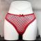 6 pcs sexy slight stretch mesh heart bow hollow panties(size run small)_Black_White_Pink_Red