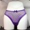 6 pcs sexy slight stretch mesh heart bow hollow panties(size run small)_Black_White_Pink_Red_Magenta_Green_Purple