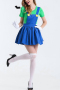sexy plus size stretch mario costumes(with hat & gloves& props,no stockings)_Red_Green